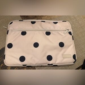 Calpak Beige and Black Polka Dot Sleeve